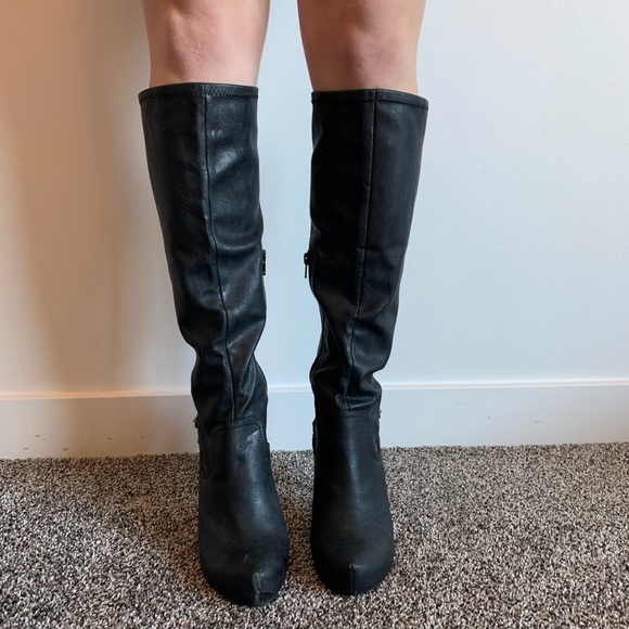 BCBG Max Azria Black Stiletto Boots - Picture 7 of 8